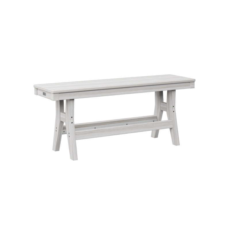 Harbor Outdoor Dining Bench, 18" H x 44" W x 12.5" D, Seashell