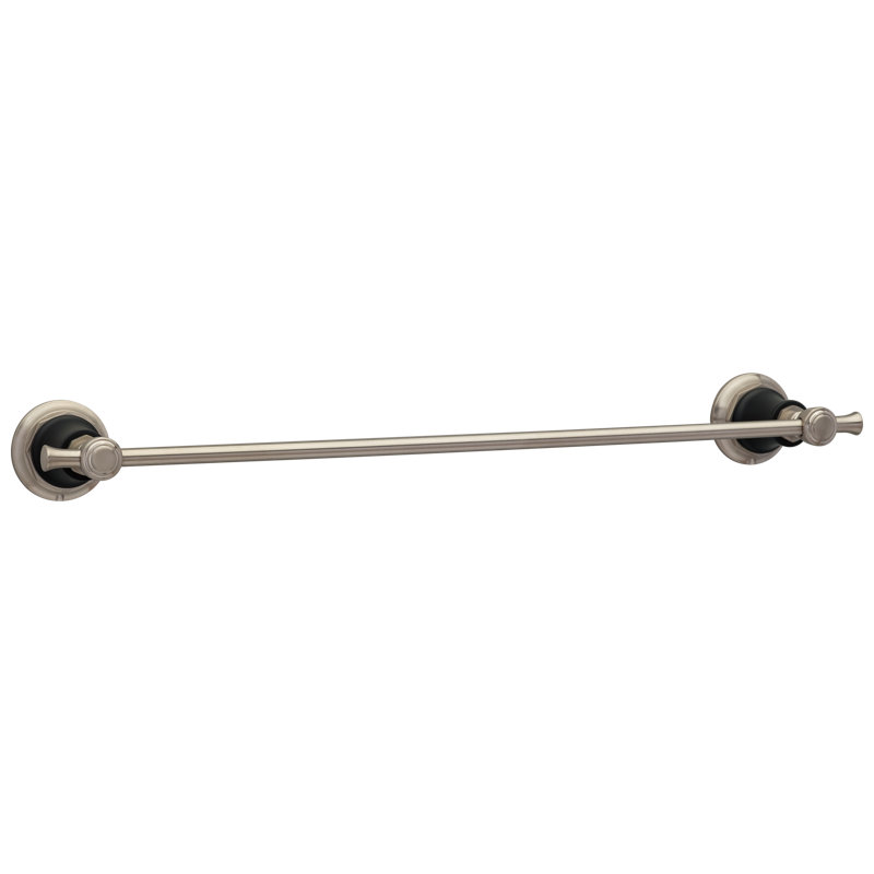 Rook® 18" Wall Mounted Towel Bar, Luxe Nickel/Matte Black