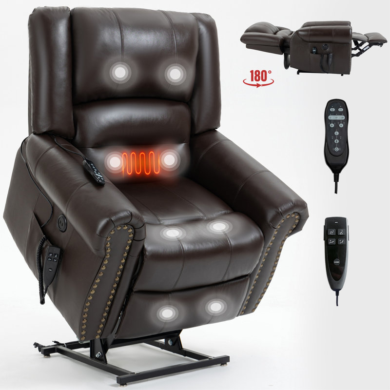 Fauteuil inclinable Power Massage, Brun