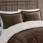 Ensembles de literie en sherpa moelleux, polyester grand confort rustique