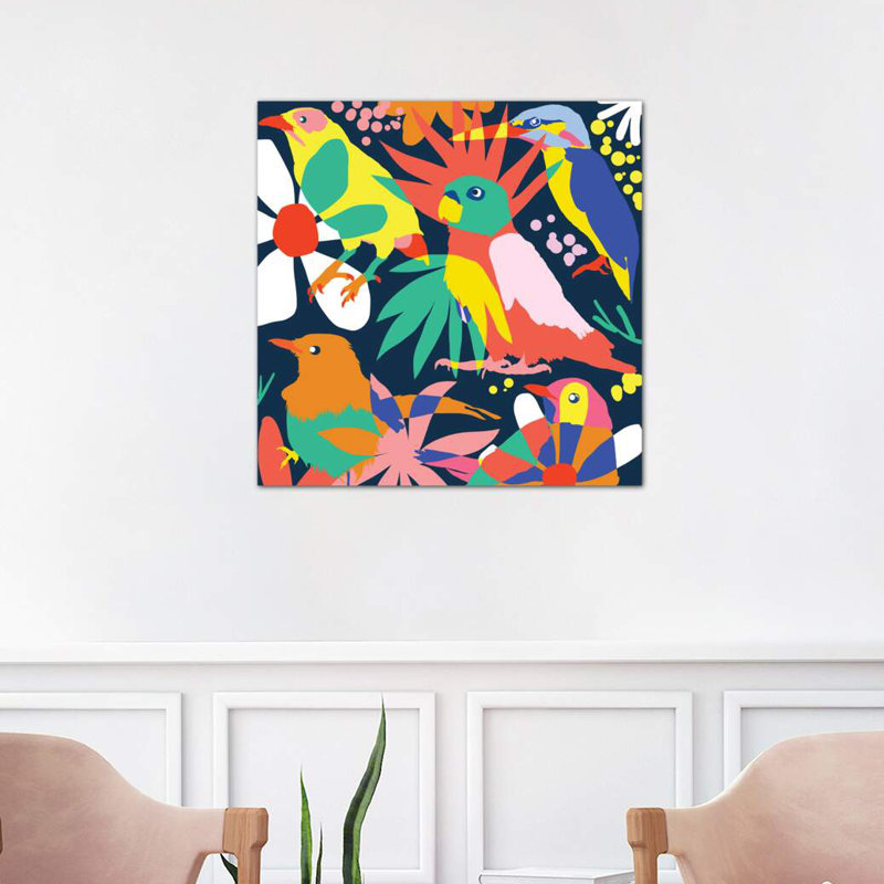 Flamboyant, Unashamed & Free - Wrapped Canvas Print, 66.04 cm H x 66.04 cm W x 1.91 cm D