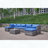 Hand-Woven Wicker Patio Sofa with Cushions