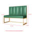 Banquette moderne en similicuir vert