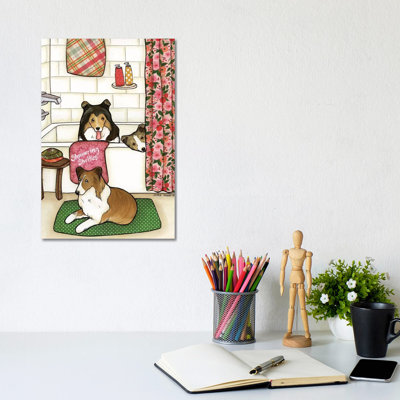 Showering Shelties by Jamie Morath - Print on Canvas