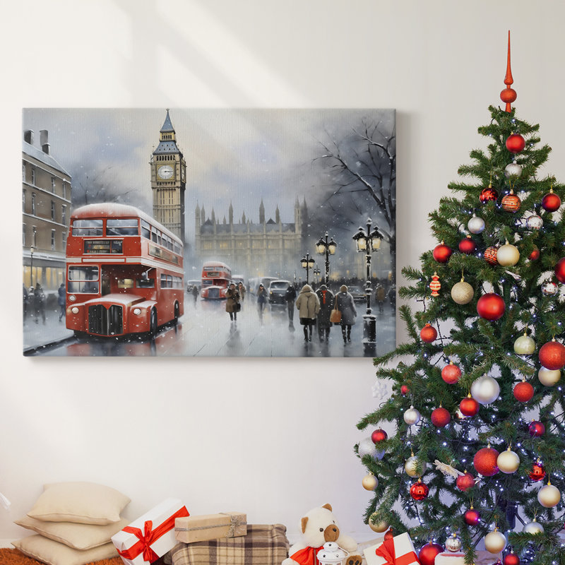 Christmas Holiday Arts - Toile tendue avec châssis, H 40 po x l 60 po