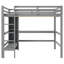 Lit mezzanine avec tablettes et bureau-719522488