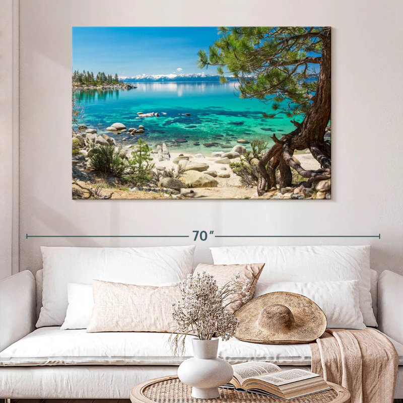 Alvord turquoise, lac Tahoe, H 34 po x l 51 po