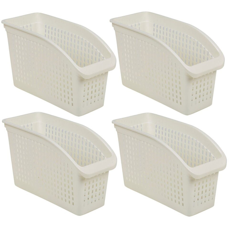 World Menagerie Plastic Decorative Basket, White