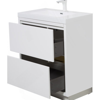 Freestanding Bathroom Vanity With Sink, Bathroom Storage Cabinet With Countertop And Soft Close Drawers, Ideal For Modern Bathrooms