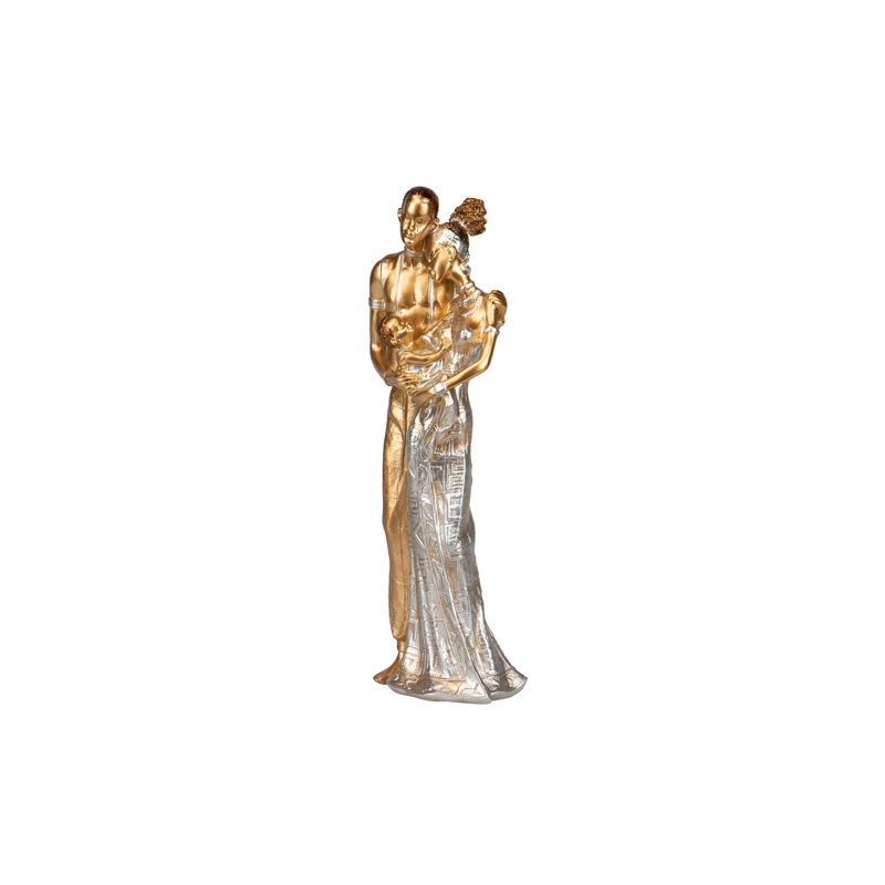 Polyresin Maassai Family Arnold, Champagne/Silver