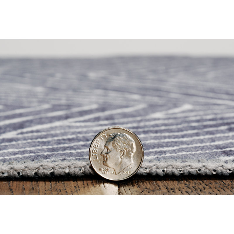 Delacroy Machine Washable Gray and Ivory Area Rug, Rectangle 2' x 3'