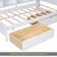 Lit de jour en bois avec 2 tiroirs, lit de jour avec tablette de rangement et ports de chargement USB, blanc-1064458110-1064458097