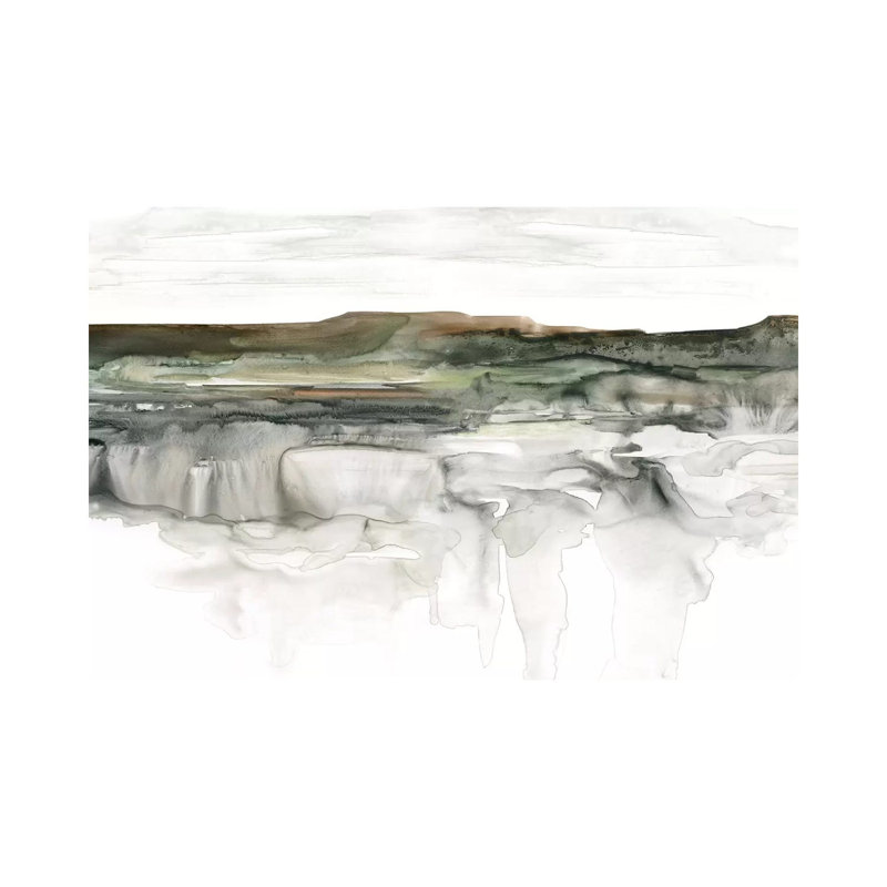 Impression de rivière Flow par Carol Robinson, Toile tendue, Pas de tapis, H 26 po x l 40 po x 1,5 po
