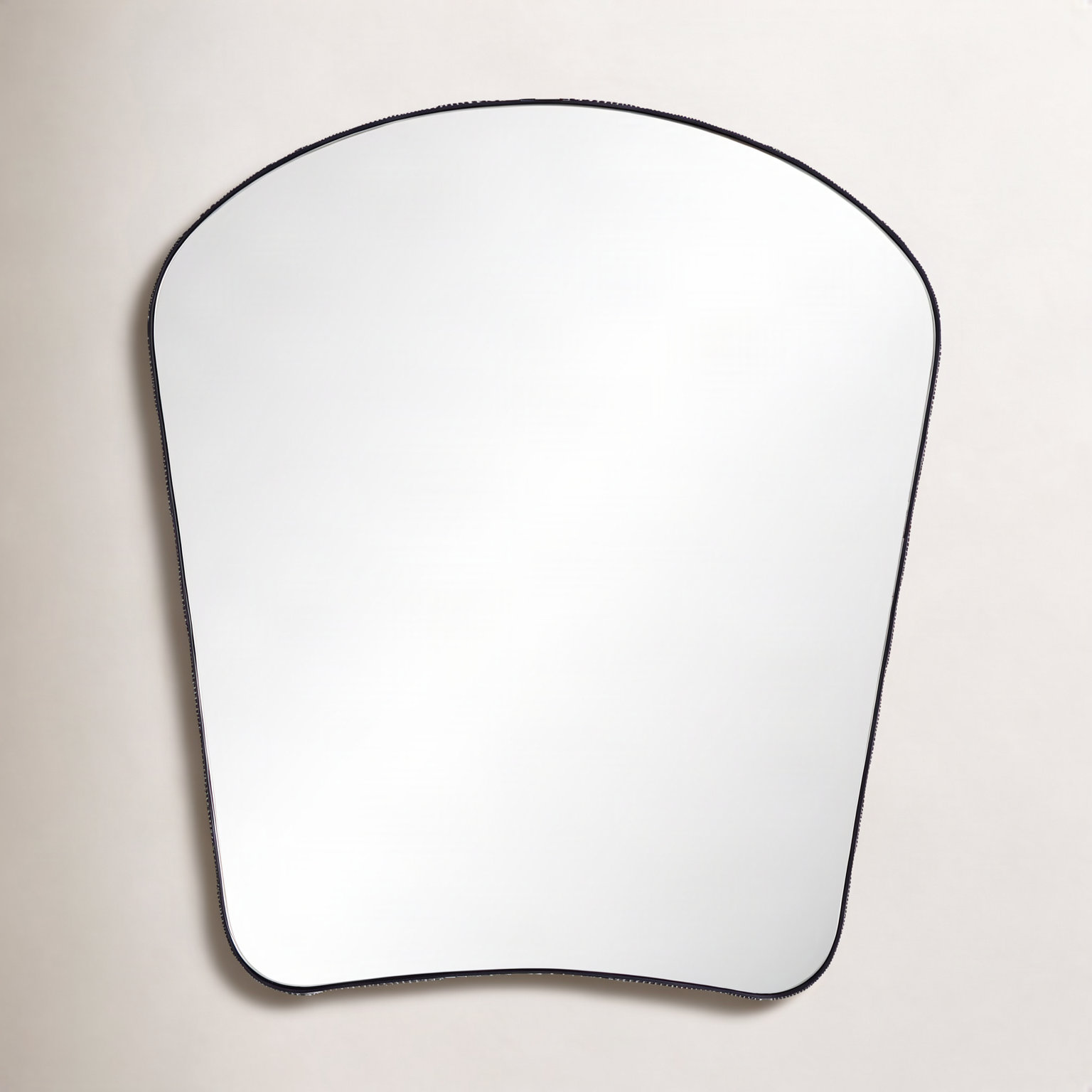 Accent Mirror, 44" x 39", Matte Black