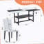 Ensemble de table et chaises, table de salle à manger en bois avec tablette de rangement et chaises d'appoint-1752363746-1752363745