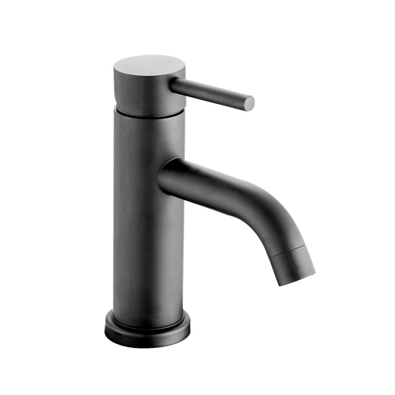 Robinet de salle de bain à un trou pour salle de bain, Noir mat