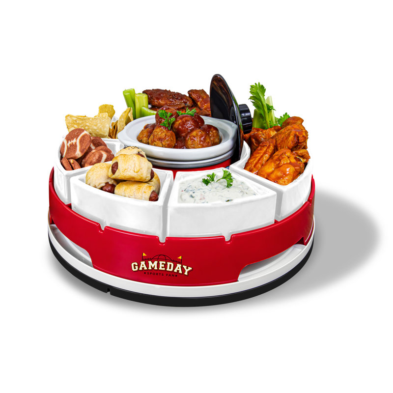 Game Day Lazy Susan Appetizer Server