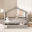 Lit en bois avec lit gigogne simple-508615557