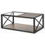 Table basse contemporaine avec rangement en verre trempé et structure en métal, structure stable, structure industrielle unique en X avec charge de 220 lb, matériau, surface lisse, largeur 38,94 po-1035832166