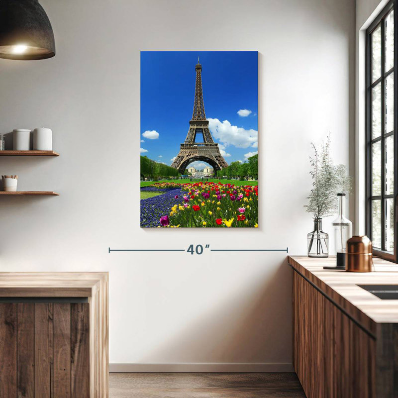 Aime Eiffel Tower At Springtime, 39" H x 26" W