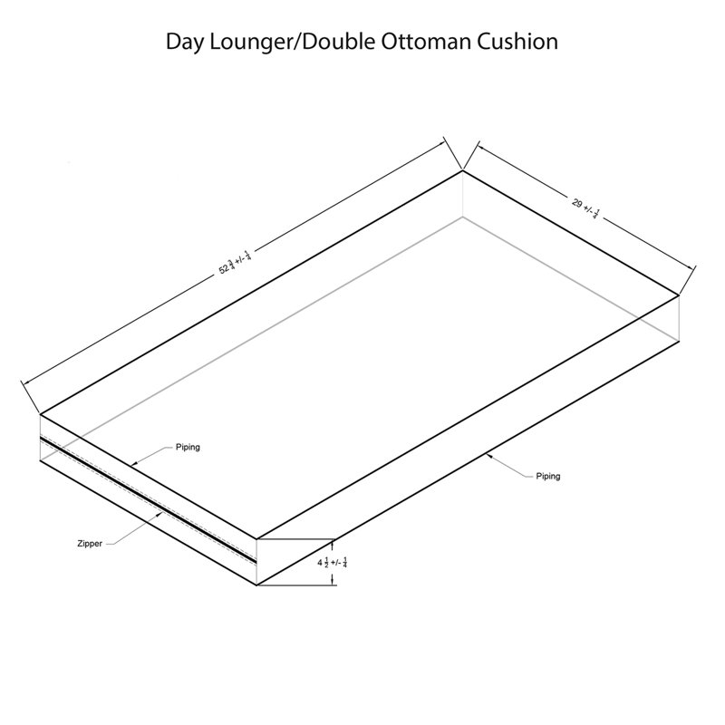 Double Ottoman Cushion - Heather Beige, Cast Lagoon