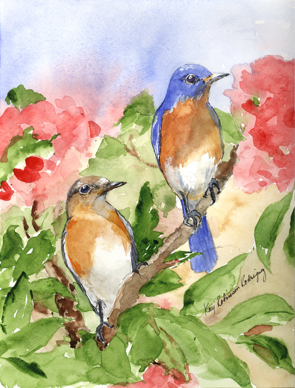 Drapeau De Jardin Recto-verso Oiseau Bleu