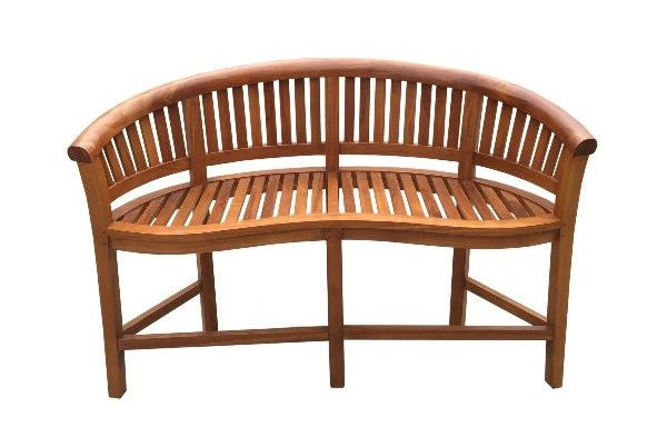 Banc de jardin teck à haute hauteur coucher Snell, H 50 po x l 63 po x P 24 po