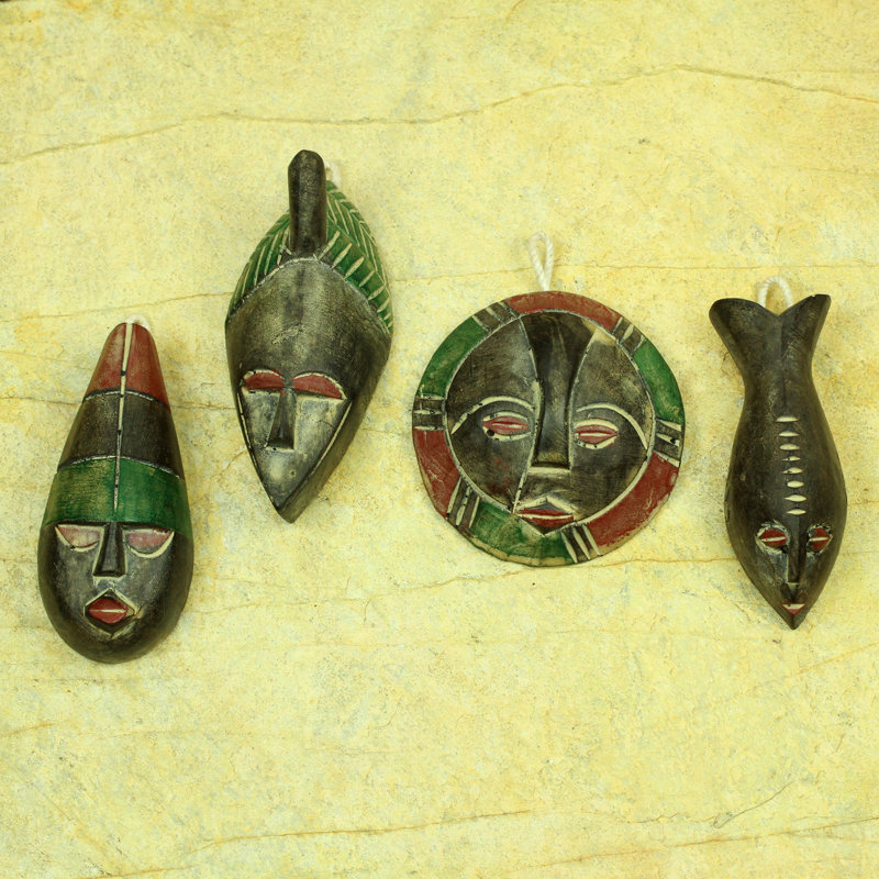 Daniel Nyadedzor Wood Holiday Shaped Ornament