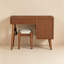 Ensemble de meuble-lavabo rétro en bois 39 po avec tabouret, prise de charge intégrée et port USB, coiffeuse avec 3 tiroirs de rangement et 1 tiroir rectangulaire en rotin