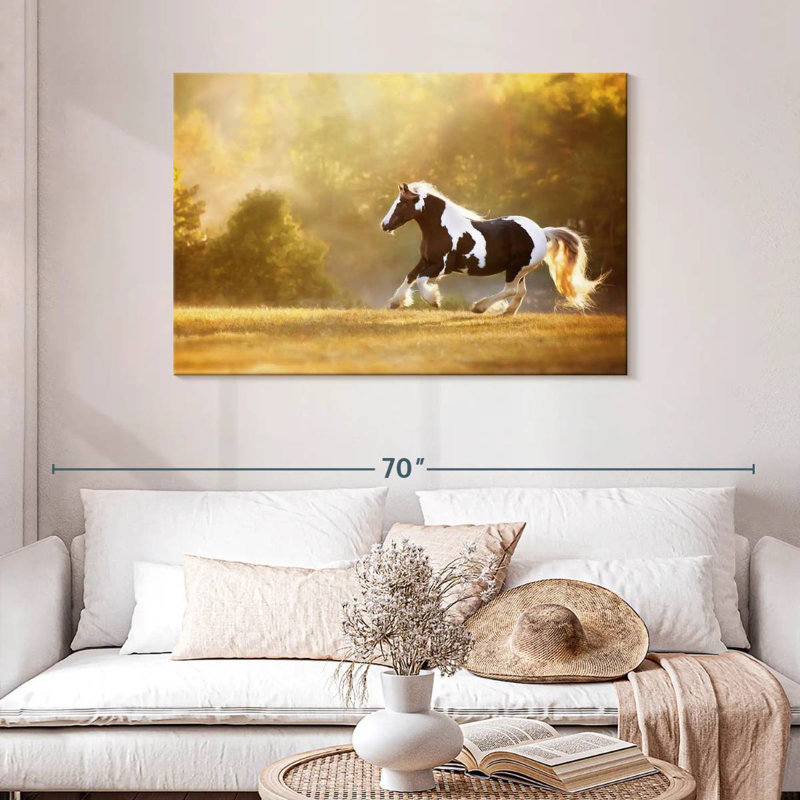 Cheval doré Brampt II, H 30 po x l 45 po