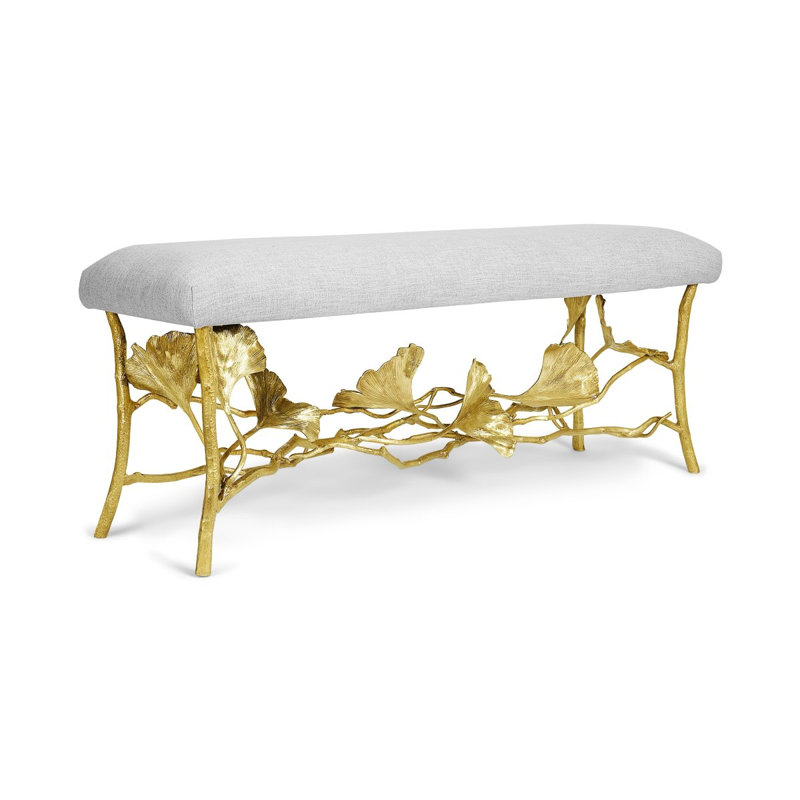 Golden Ginkgo Upholstered Bench