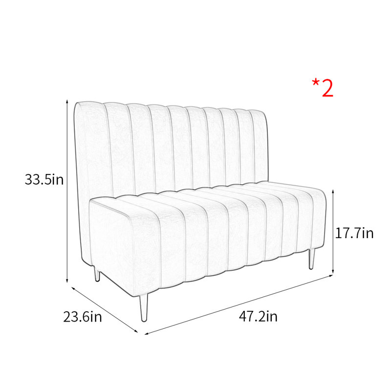 Banc de loisirs Simple Cafe, Saumon foncé