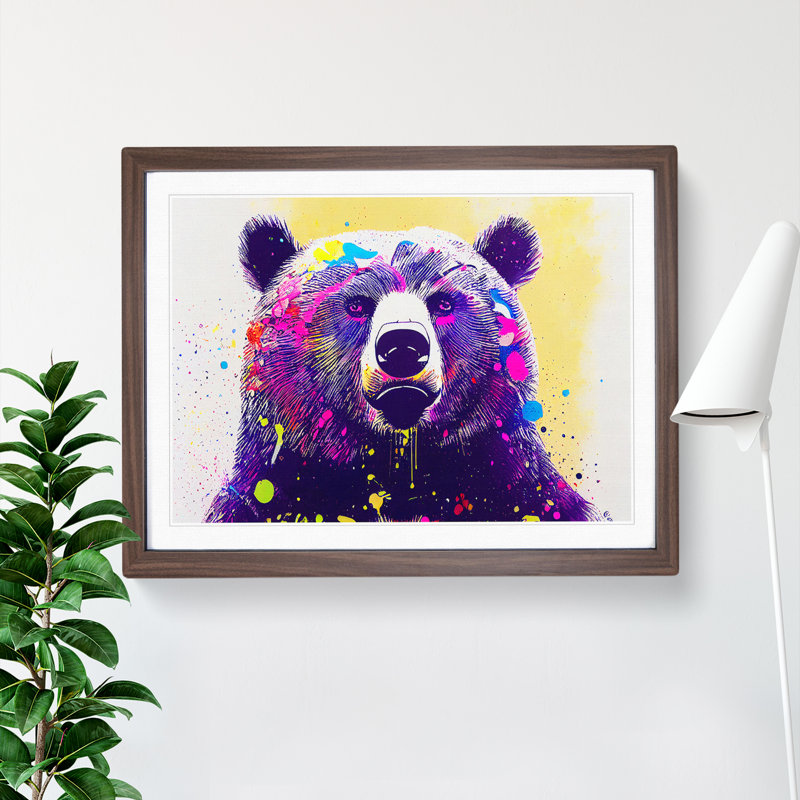 Bear Splash Vol.1 - Framed Print, Walnut, 25cm H x 34cm W x 2cm D
