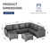 Tomario 8- Piece Upholstered U-Shaped Modular Sectional With Storage