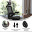 Chaise de travail ergonomique pivotante avec roulettes et bras relevables Regent Park