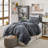 Oceans - Coma Inducer Oversized Comforter Set - Navy Current-113504515