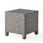 Table d'appoint - table cube en PE noir avec cadre en fer, 18 po x 18 po x 18 po, et assemblage