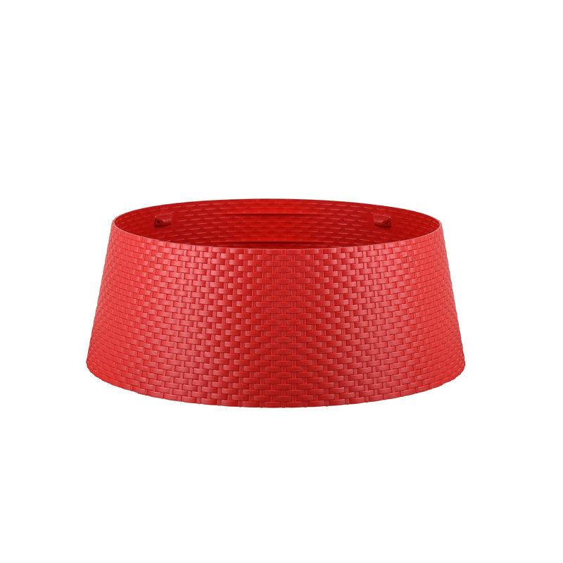 Solid Color Plastic Tree Collar, 10" H x 26.8' W x 26.8" D, Red