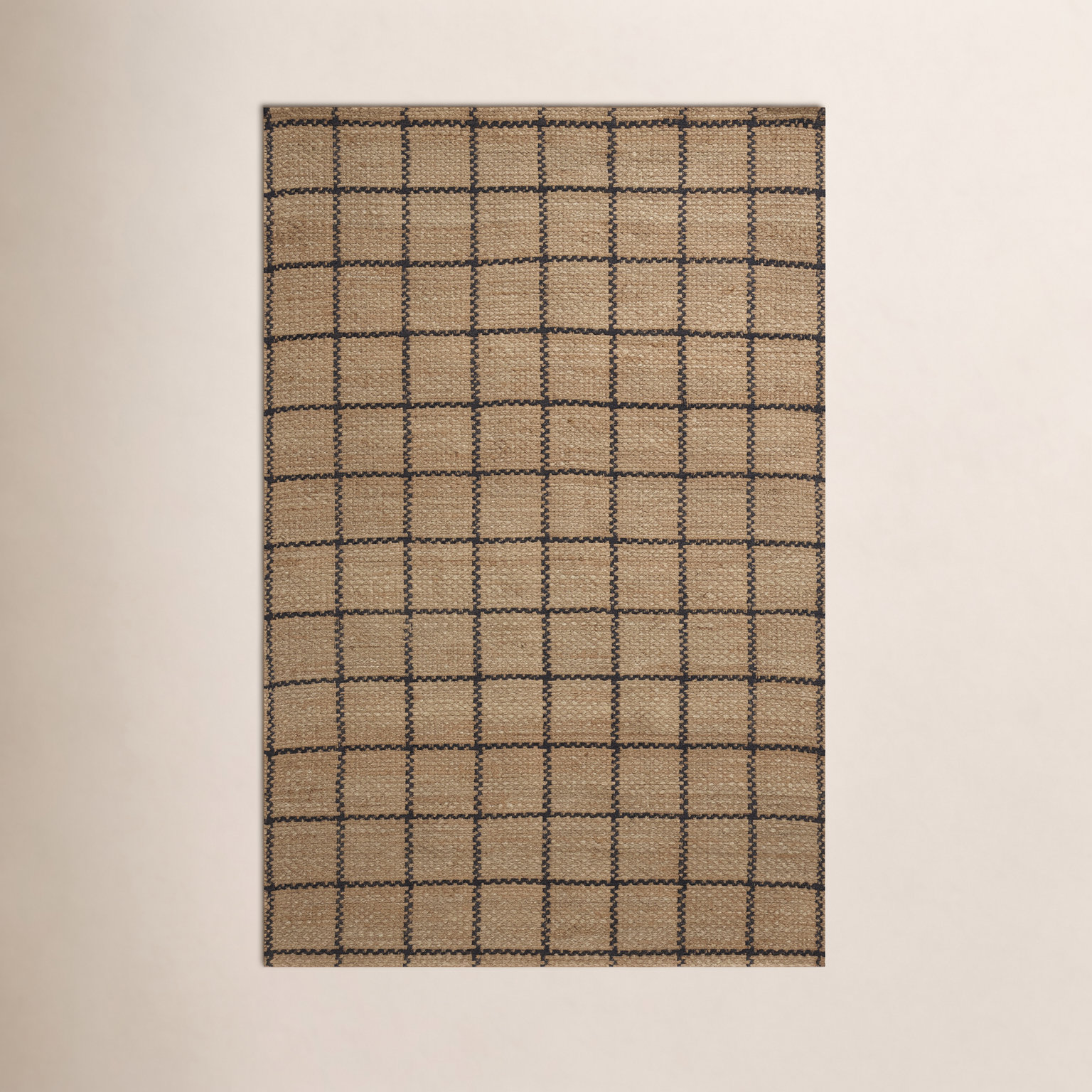 Chris Loves Julia x Loloi Fletcher Natural Black Rug, Rectangle 3'6" x 5'6"