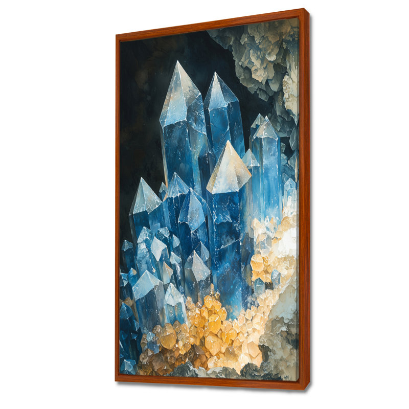 Barcroft Crystals and Crystals Stone at The Moon II - Cristaux, art mural, H 60 po x l 28 po, Brun