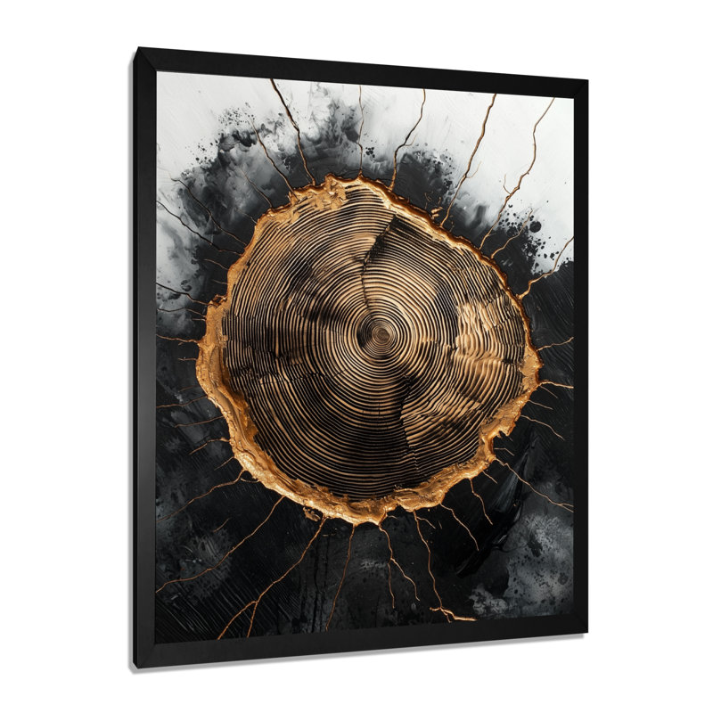 Gibora - Paysages, art mural, salon, H 20 po x l 12 po, Impression de cadre photo, Black