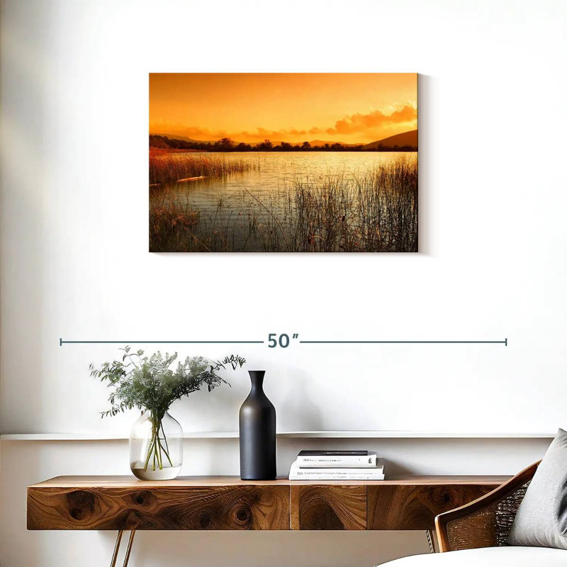 Coucher de soleil sur le lac Alvord, H 20 po x l 30 po