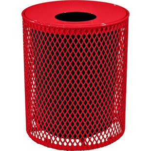 Steel Open Trash Can - 32 Gallons