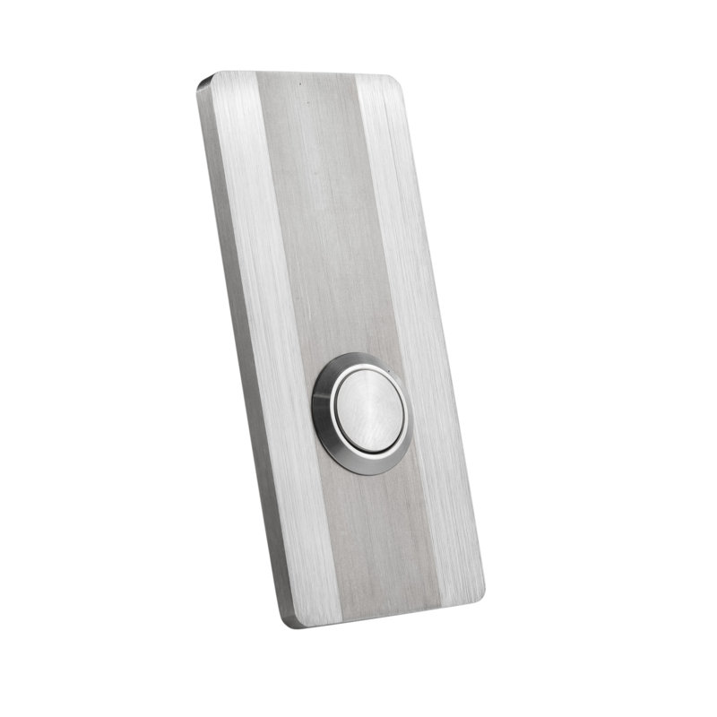 Bouton de sonnette, H 3,14 po x l 1,37 po x P 0,16 po