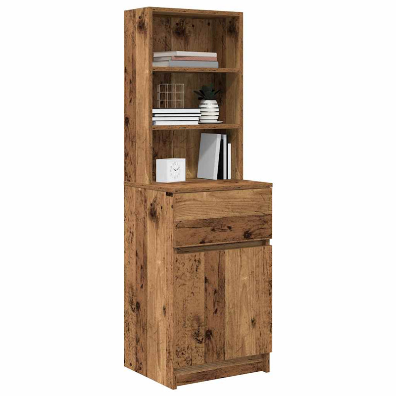 Bedside Cabinet 39X35x125 Cm Engineered Wood, Old Wood