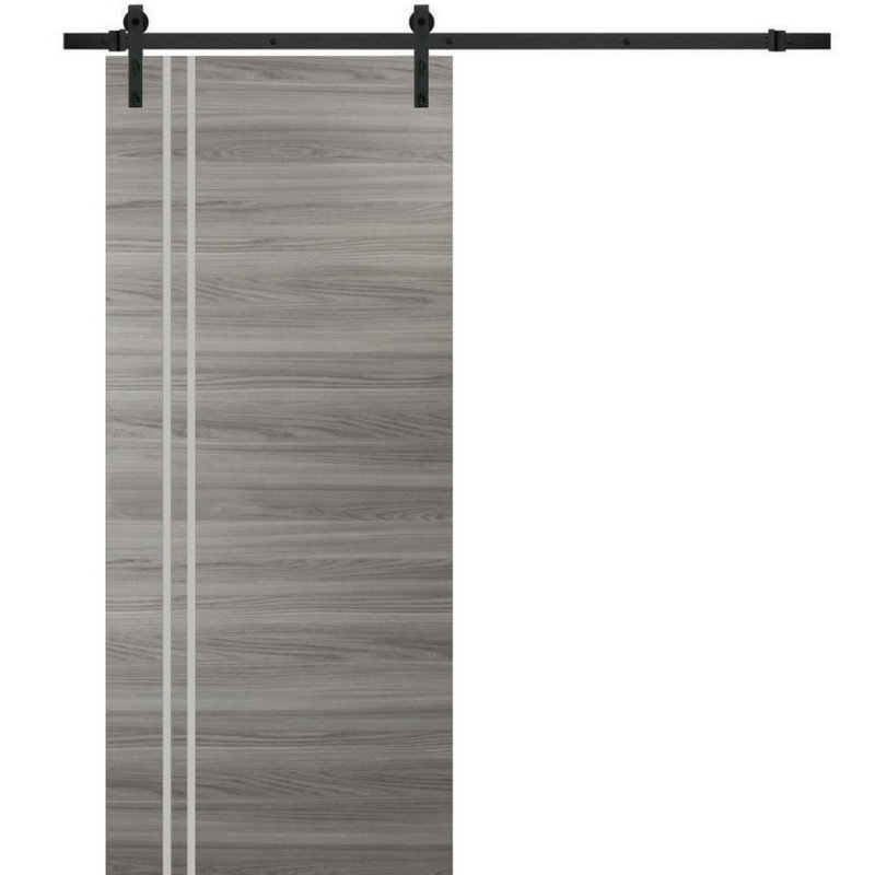 Porte de grange en bois massif massif, Frêne gingembre, 28 po x 84 po