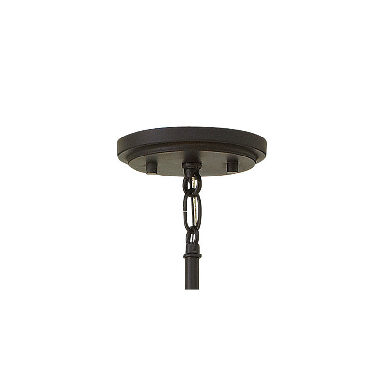 Black Mesh Drum Pendant with Glass Spheres