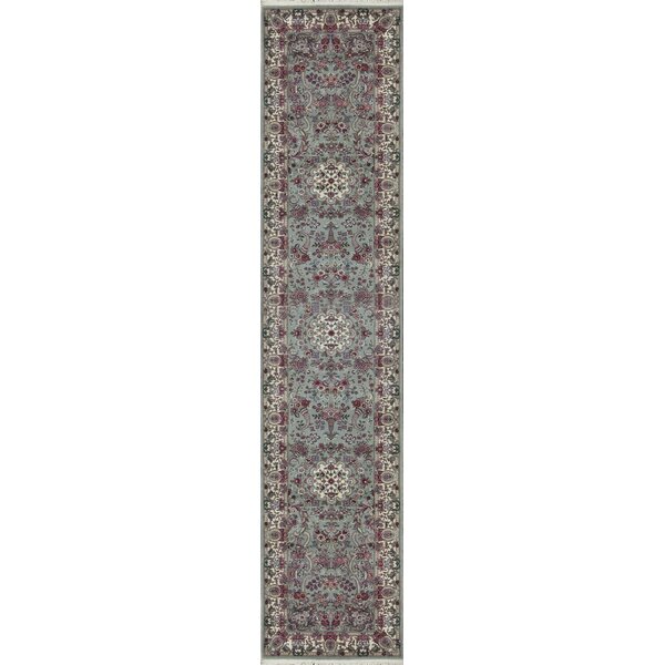 Bokara Rug Co., Inc. Hand-Knotted High-Quality Green and Cream Runner ...