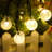 0.1' Outdoor LED Solar Powered 30 - Bulb Globe String Light-529746142