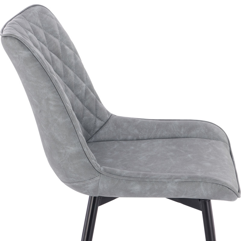 Alhambra 46.5cm H Upholstered Side Chair, Grey, 2